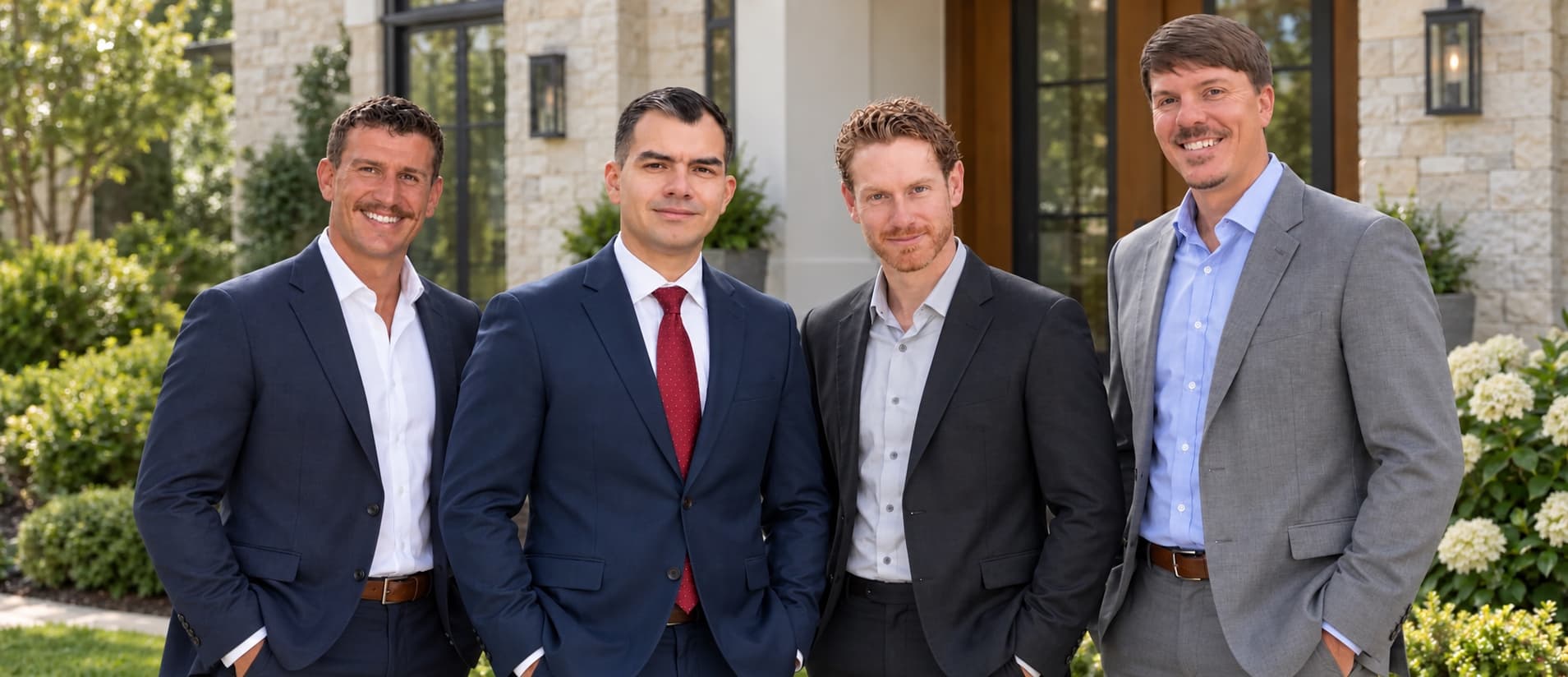 The Bedoya Team together outside a home in the Upstate